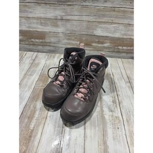 Nike Manoa Leather Boots Kids Size 5Y Brown Pink Laces READ